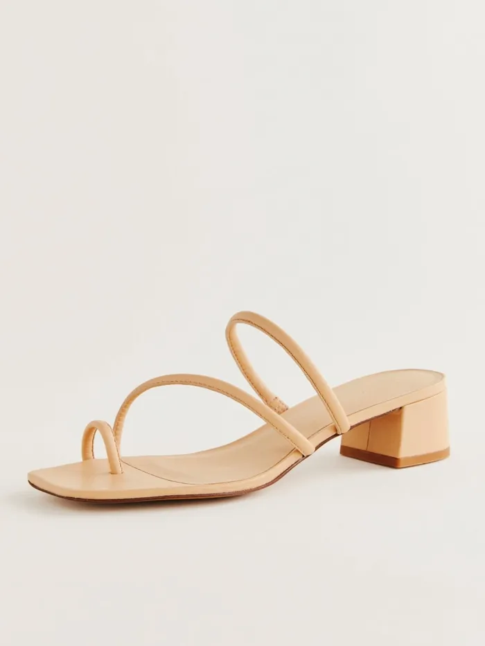 Reformation Sandals Meena Toe Ring Block Heel Sandal Porcini Leather 8211 Women Reformation Sandals Meena Toe Ring Block Heel Sandal Porcini Leather 8211 Women