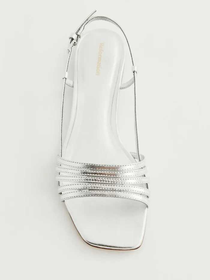Reformation Sandals Millie Lattice Flat Sandal Silver 8211 Women Reformation Sandals Millie Lattice Flat Sandal Silver 8211 Women
