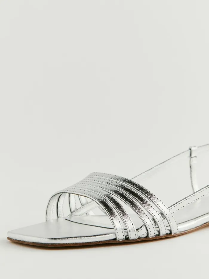 Reformation Sandals Millie Lattice Flat Sandal Silver 8211 Women Reformation Sandals Millie Lattice Flat Sandal Silver 8211 Women