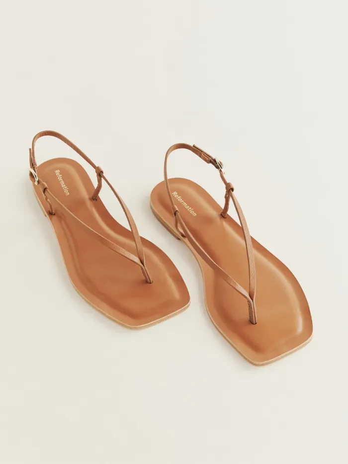 Reformation Sandals Vincenza Thong Sandal Pecan 8211 Women Reformation Sandals Vincenza Thong Sandal Pecan 8211 Women
