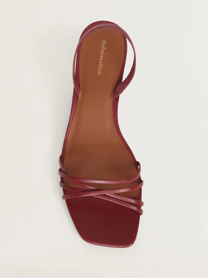 Reformation Sandals Wiley Heeled Sandal Brick Red Leather 8211 Women Reformation Sandals Wiley Heeled Sandal Brick Red Leather 8211 Women