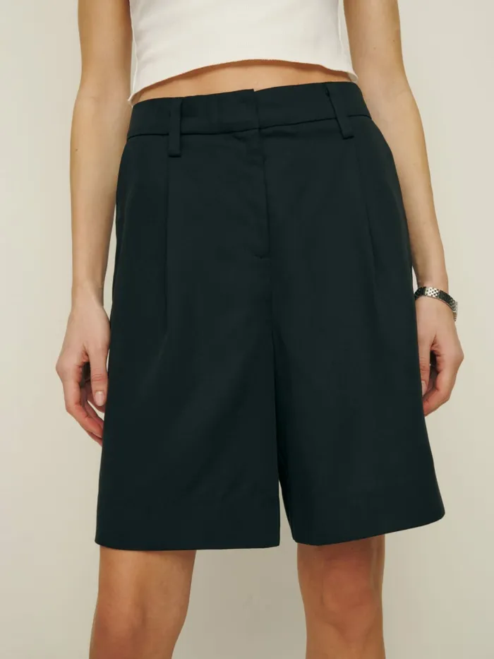 Reformation Shorts Liam Bermuda Short Black 8211 Women