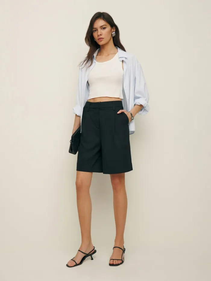 Reformation Shorts Liam Bermuda Short Black 8211 Women