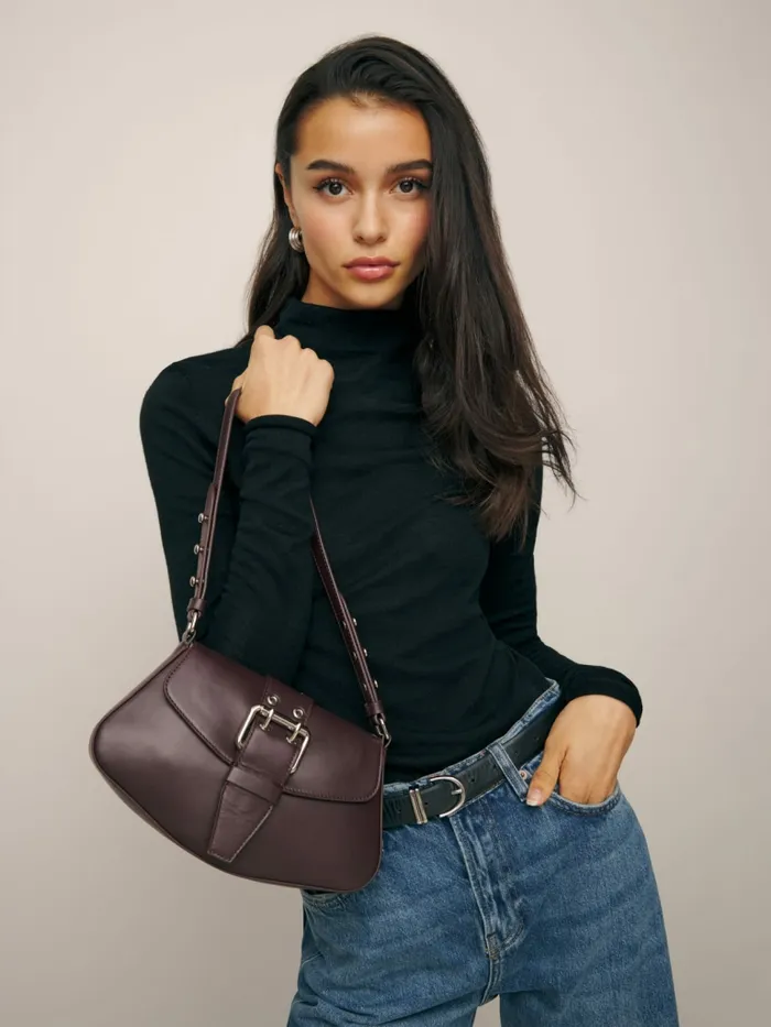 Reformation Shoulder Bags Rafaella Shoulder Bag Bordeaux Leather 8211 Women Reformation Shoulder Bags Rafaella Shoulder Bag Bordeaux Leather 8211 Women