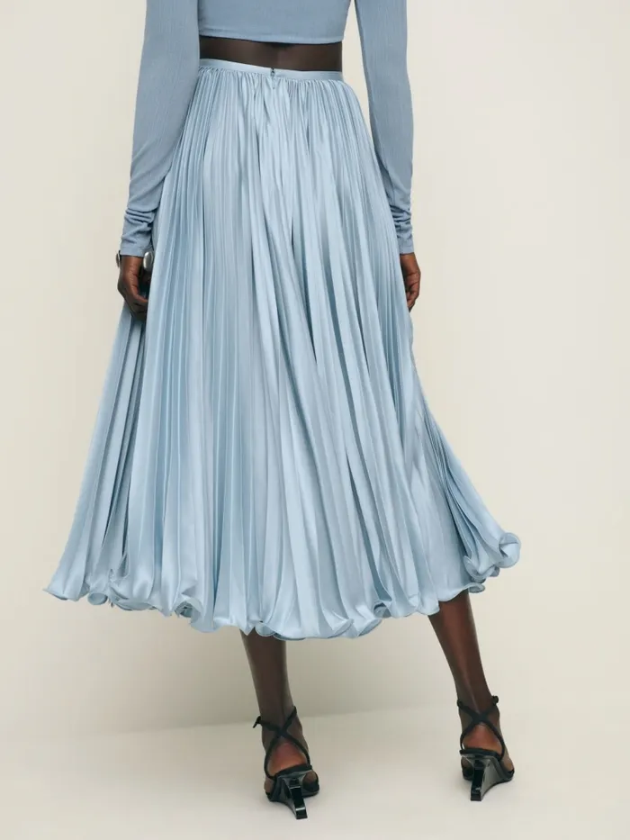 Reformation Skirts Bala Satin Skirt Mineral 8211 Women
