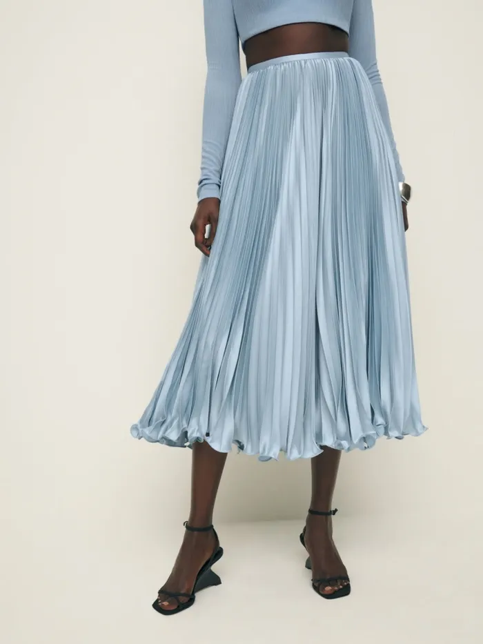 Reformation Skirts Bala Satin Skirt Mineral 8211 Women