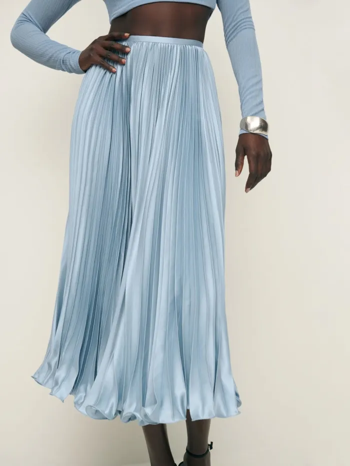 Reformation Skirts Bala Satin Skirt Mineral 8211 Women