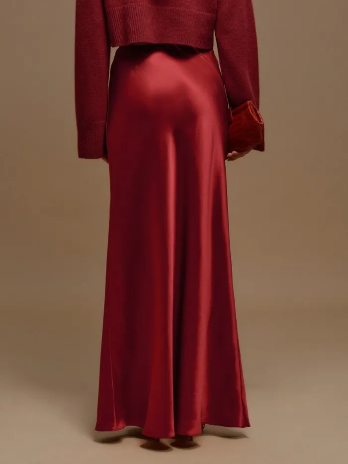 Reformation Skirts Bella Silk Skirt Sangre 8211 Women