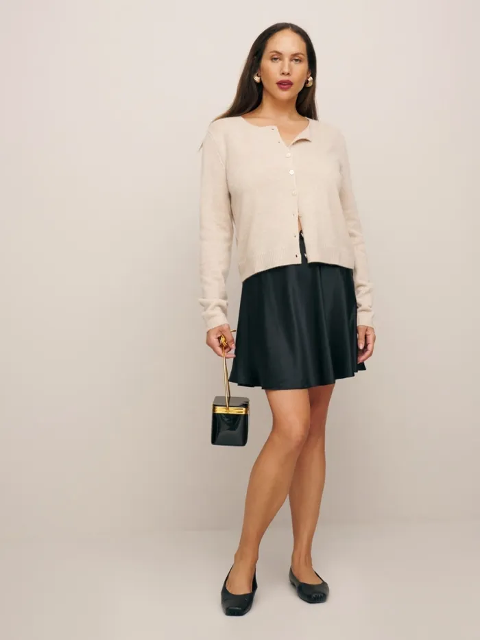Reformation Skirts Edda Silk Skirt Es Black 8211 Women