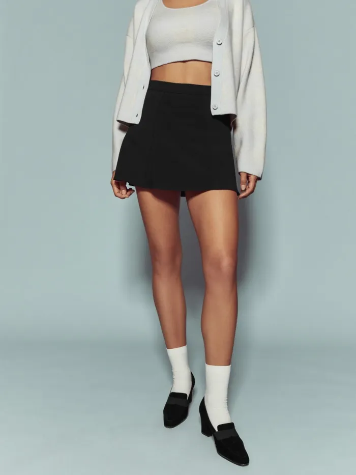Reformation Skirts Liene Skort Black 8211 Women