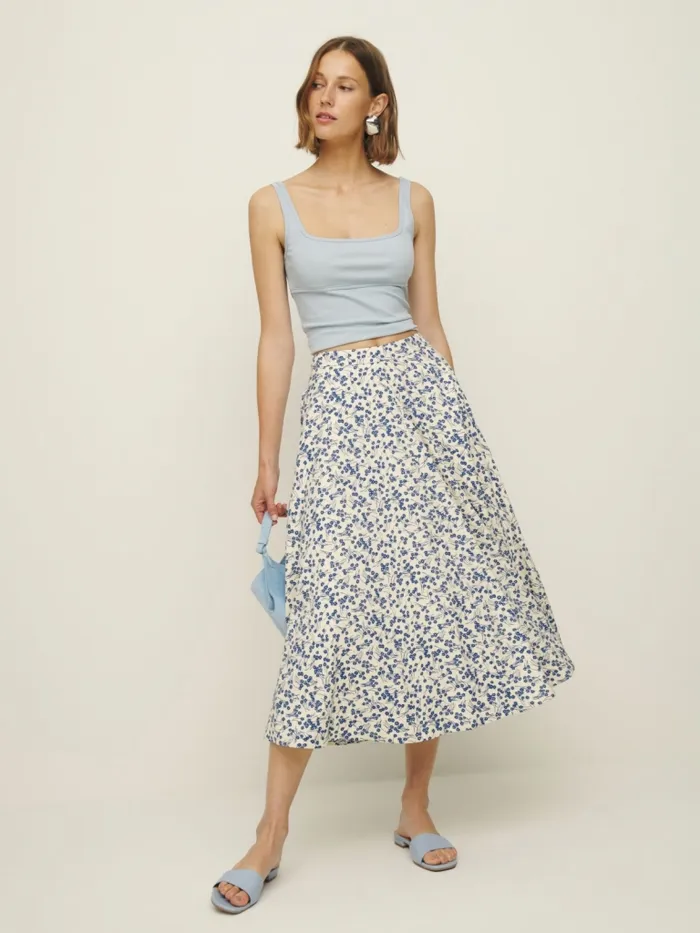 Reformation Skirts Maia Skirt Santorini 8211 Women