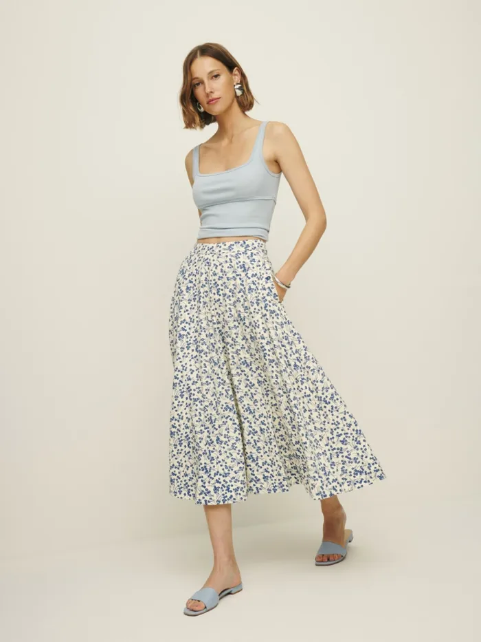 Reformation Skirts Maia Skirt Santorini 8211 Women