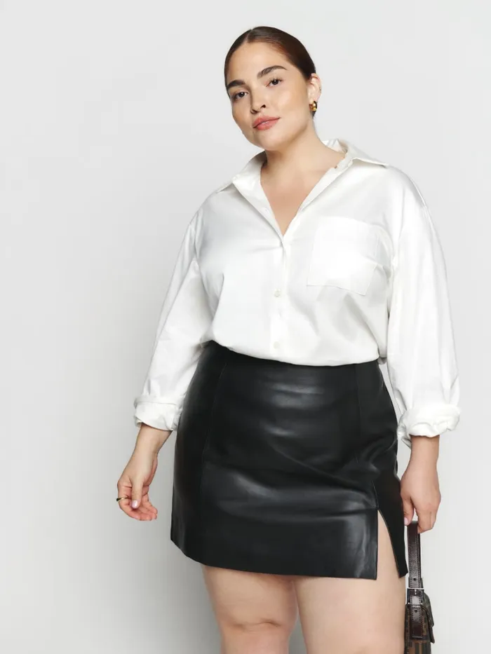 Reformation Skirts Veda Margie Leather Mini Skirt Es Black 8211 Women
