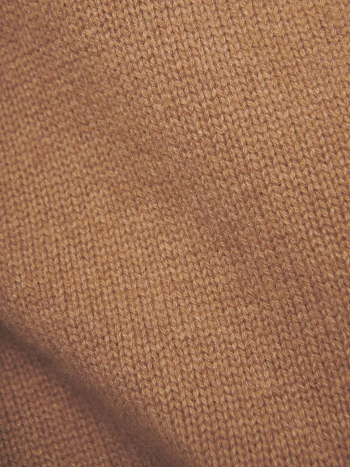 Reformation Sweaters Garrett Cashmere Cropped Turtleneck Camel 8211 Women