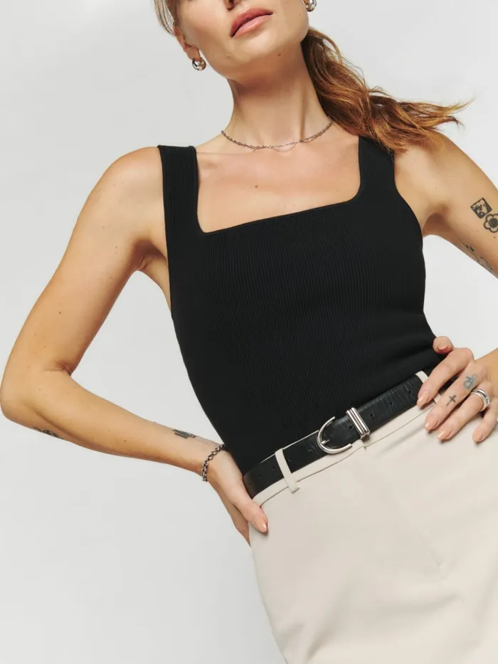 Reformation Sweaters Julia Ribbed Sweater Tank Black 8211 Women Reformation Sweaters Julia Ribbed Sweater Tank Black 8211 Women