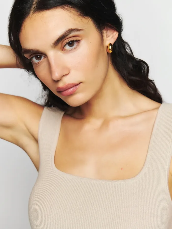 Reformation Sweaters Julia Ribbed Sweater Tank Coyote 8211 Women Reformation Sweaters Julia Ribbed Sweater Tank Coyote 8211 Women