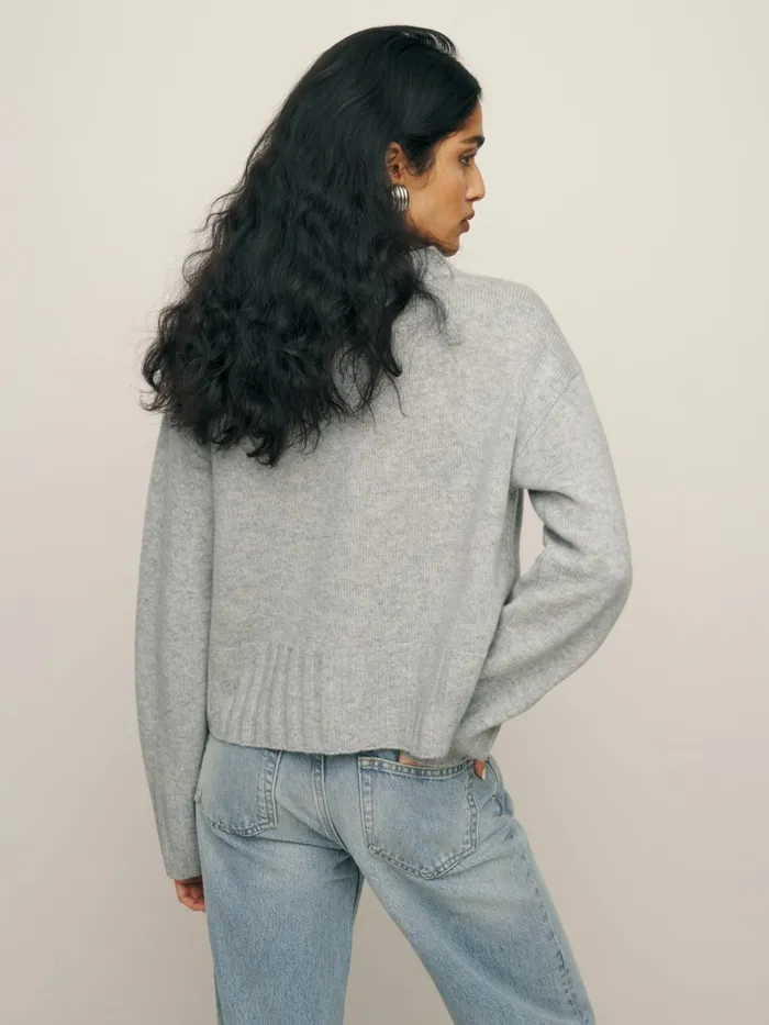 Reformation Sweaters Mer Regenerative Wool Sweater Foggy 8211 Women
