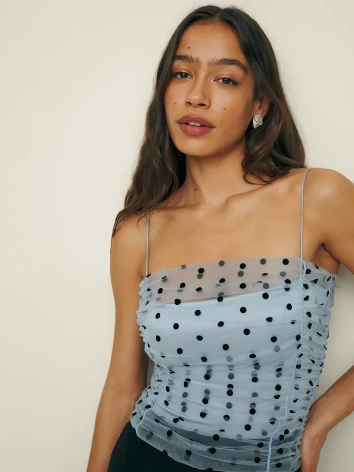 Reformation Tops Amber Top Mineral Dot 8211 Women