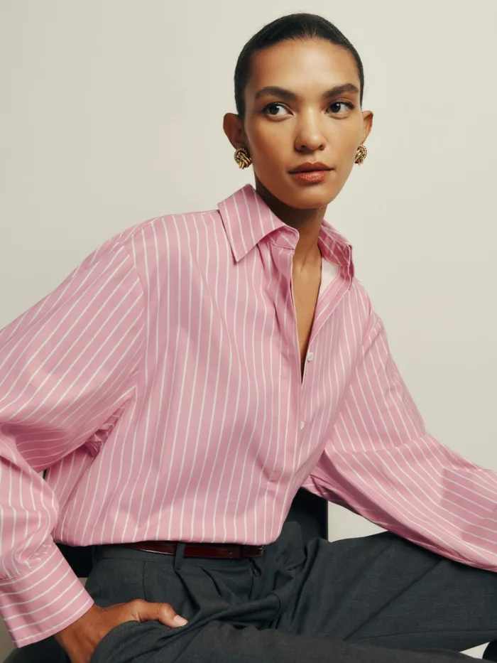Reformation Tops Andy Oversized Shirt Babygirl Stripe 8211 Women Reformation Tops Andy Oversized Shirt Babygirl Stripe 8211 Women