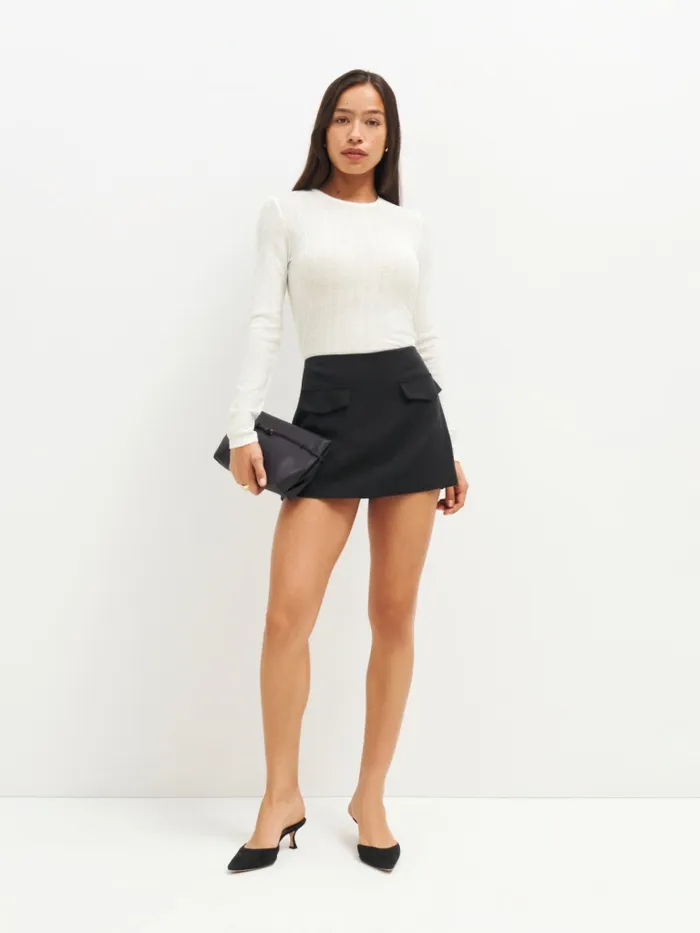 Reformation Tops Ansley Knit Top Ivory 8211 Women