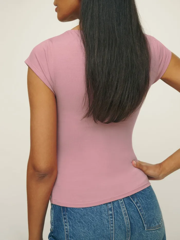 Reformation Tops Brielle Knit Top Rose Petals 8211 Women