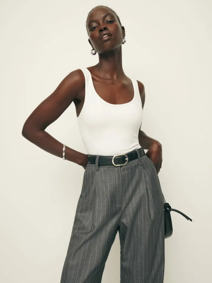 Reformation Tops Demi Knit Bodysuit White 8211 Women Reformation Tops Demi Knit Bodysuit White 8211 Women