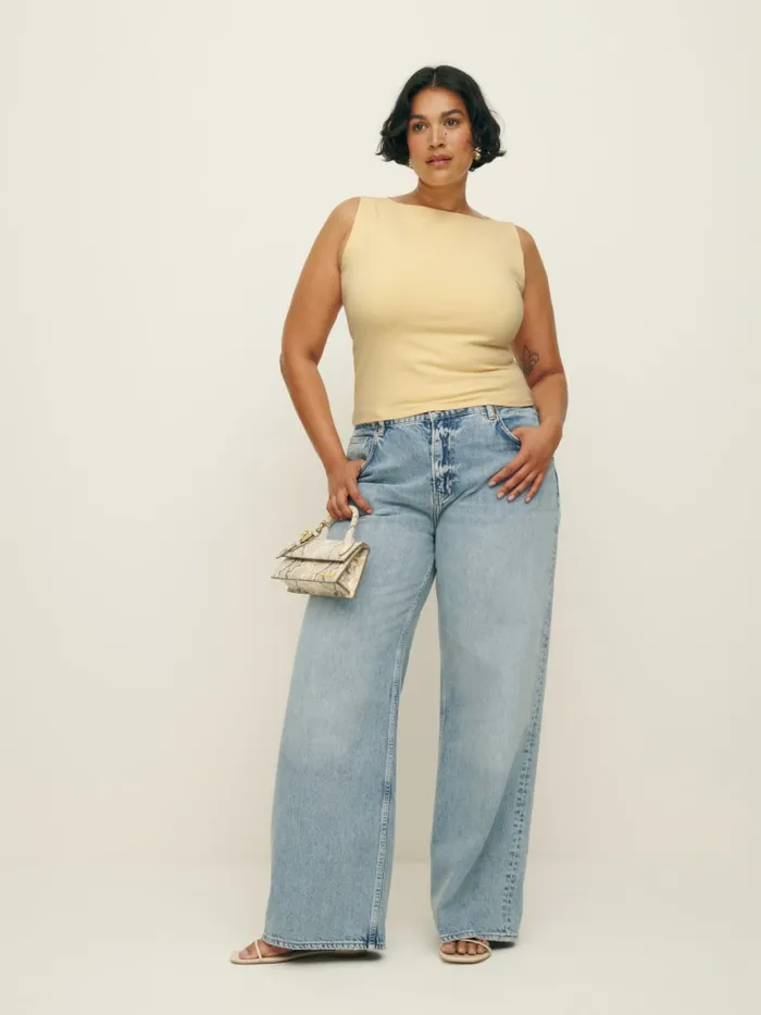 Reformation Tops Dusk Knit Top Es Parmesan 8211 Women