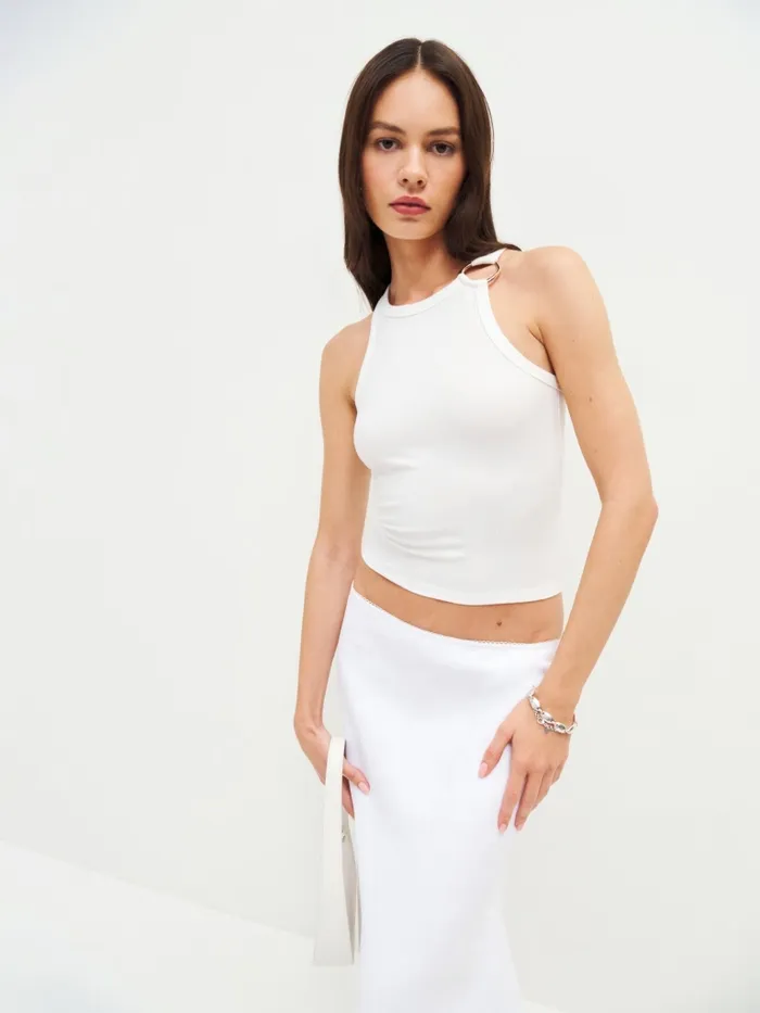Reformation Tops Eddis Knit Top White 8211 Women