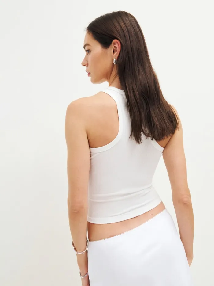 Reformation Tops Eddis Knit Top White 8211 Women