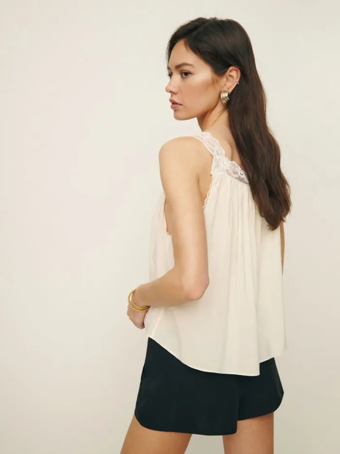Reformation Tops Fira Top Cream 8211 Women