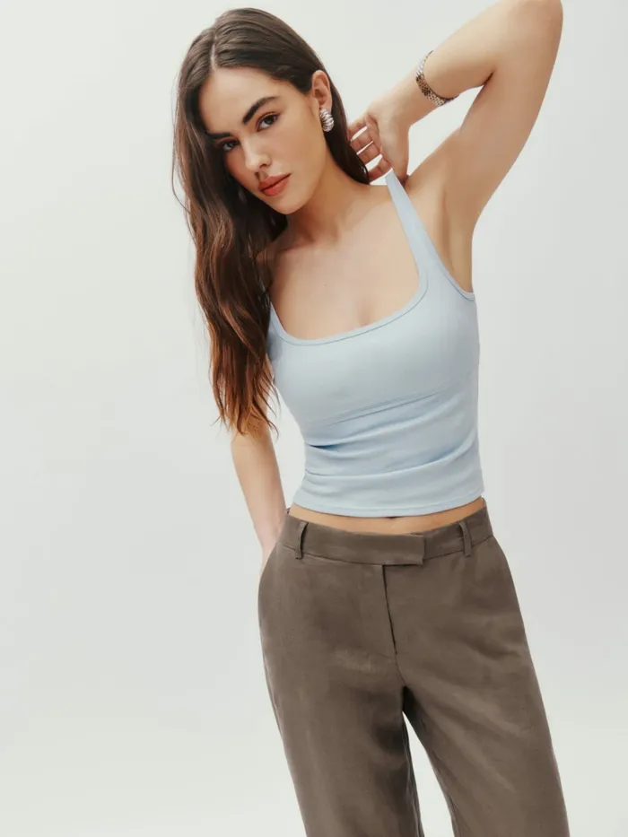 Reformation Tops Florence Knit Tank Mineral 8211 Women Reformation Tops Florence Knit Tank Mineral 8211 Women
