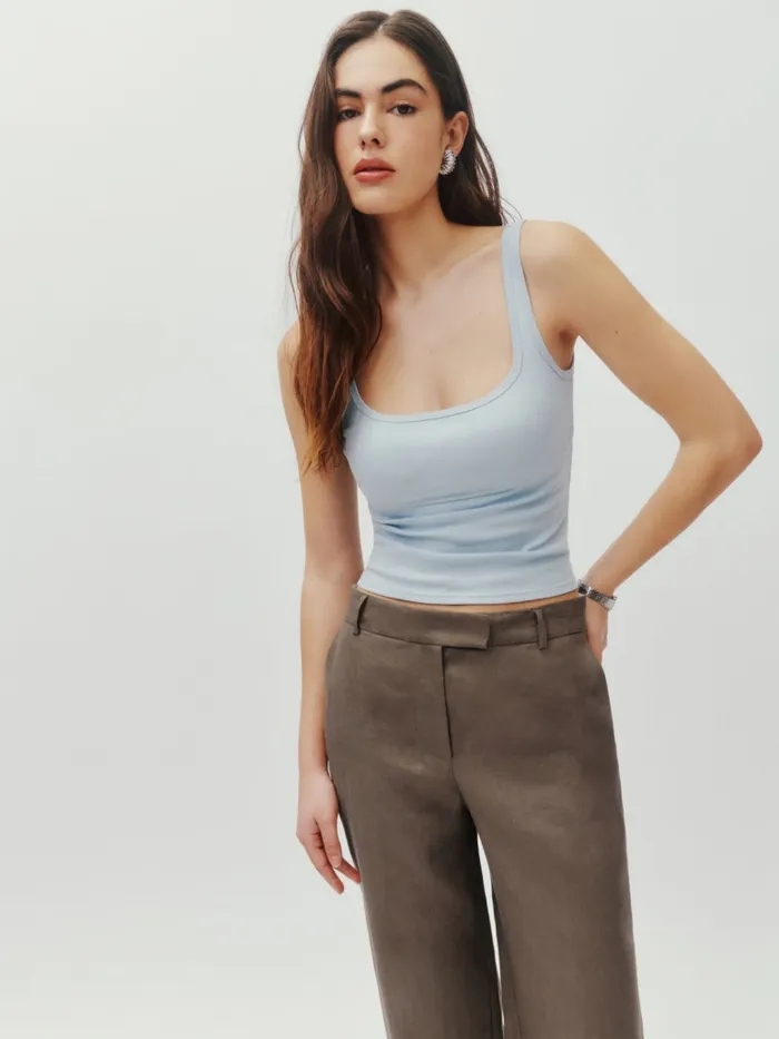 Reformation Tops Florence Knit Tank Mineral 8211 Women Reformation Tops Florence Knit Tank Mineral 8211 Women