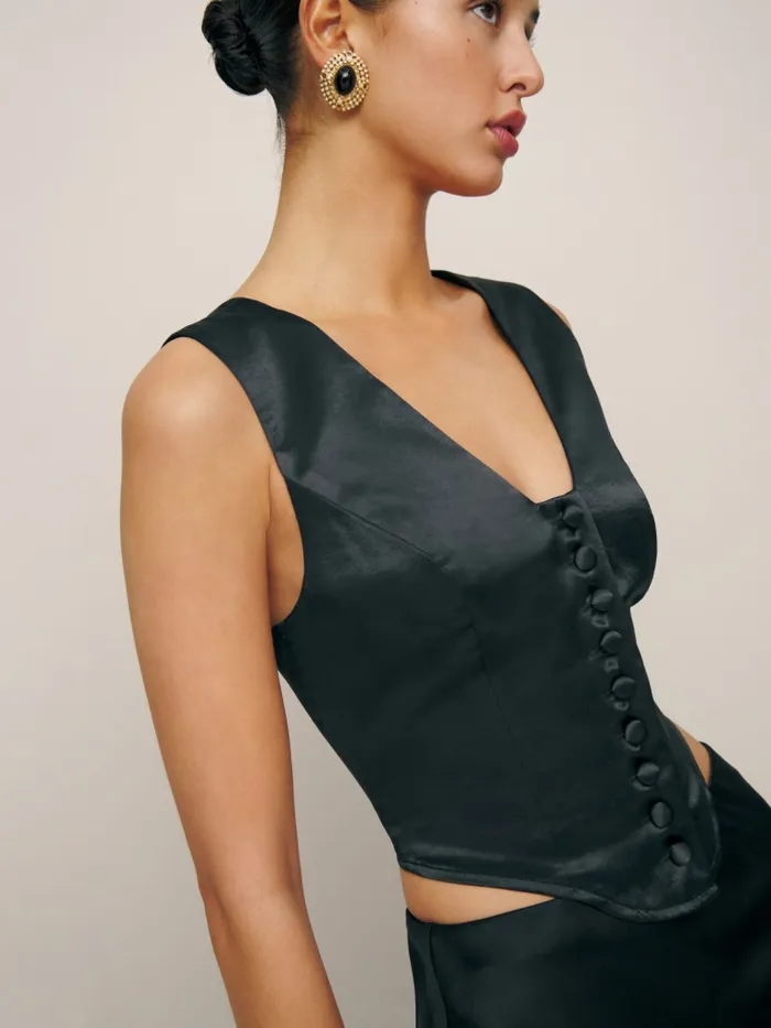 Reformation Tops Gwendolyn Top Black 8211 Women