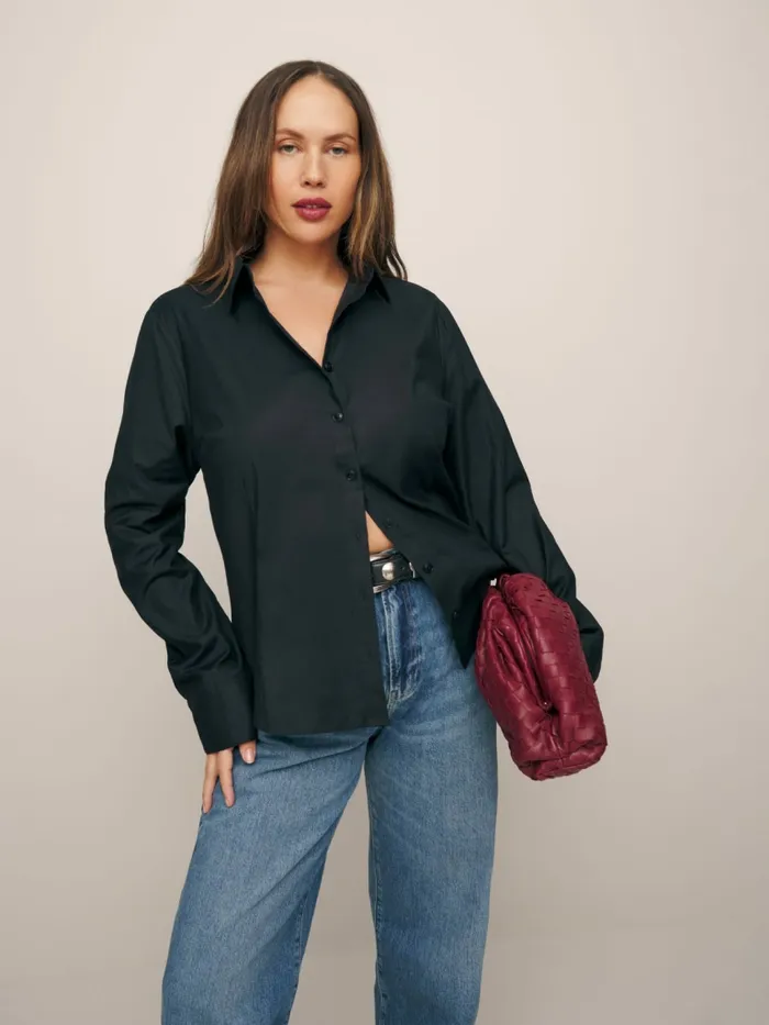Reformation Tops Jodie Shirt Es Black 8211 Women