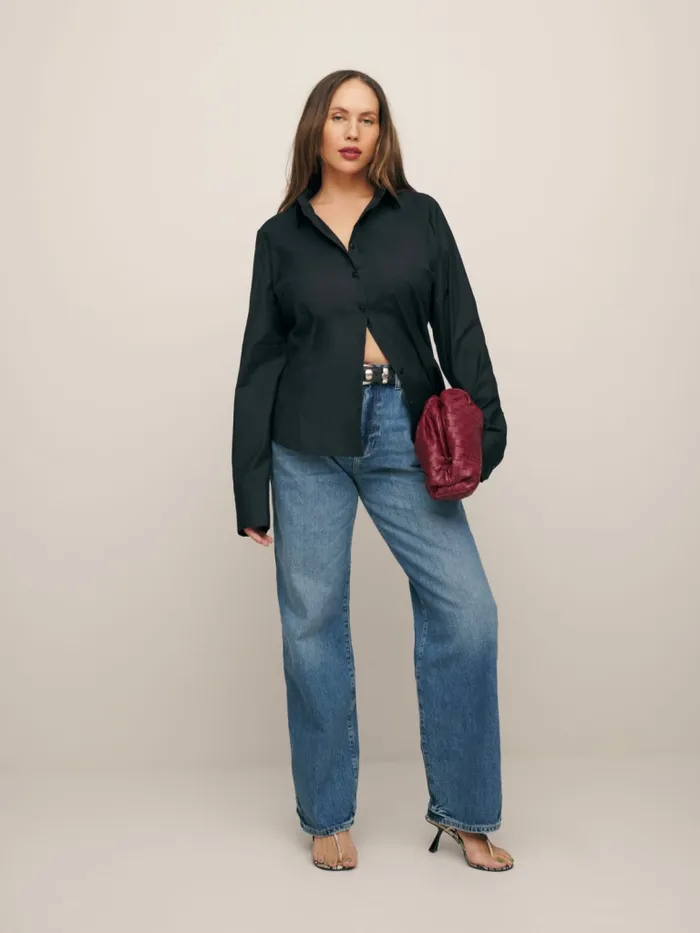 Reformation Tops Jodie Shirt Es Black 8211 Women