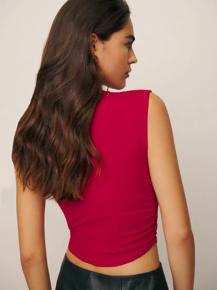 Reformation Tops Lindy Knit Top Lipstick 8211 Women Reformation Tops Lindy Knit Top Lipstick 8211 Women