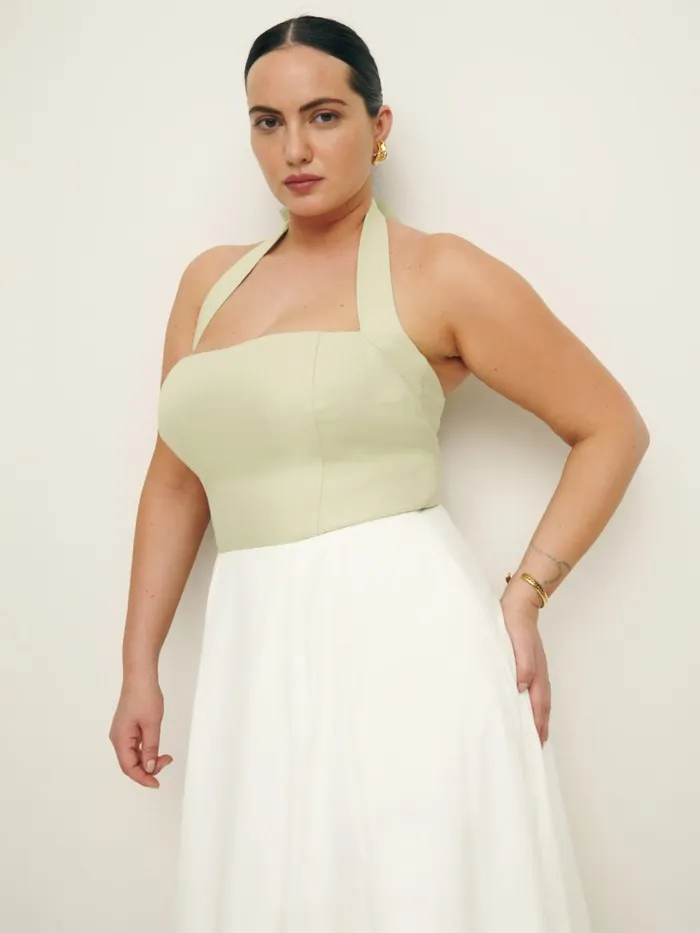 Reformation Tops Malika Linen Top Es Dried Herbs 8211 Women Reformation Tops Malika Linen Top Es Dried Herbs 8211 Women