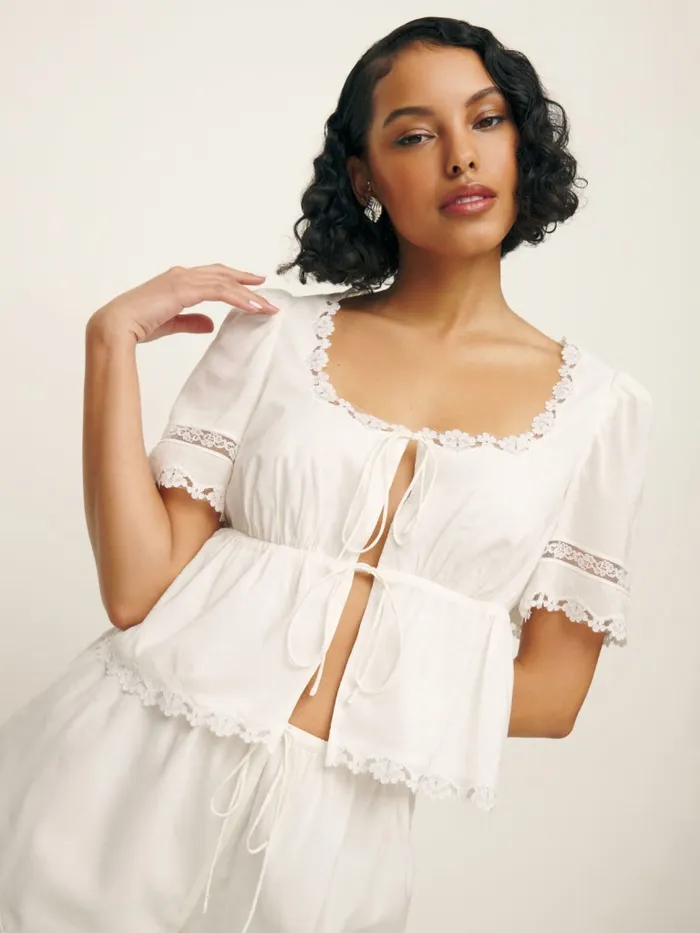 Reformation Tops Margot Top White 8211 Women