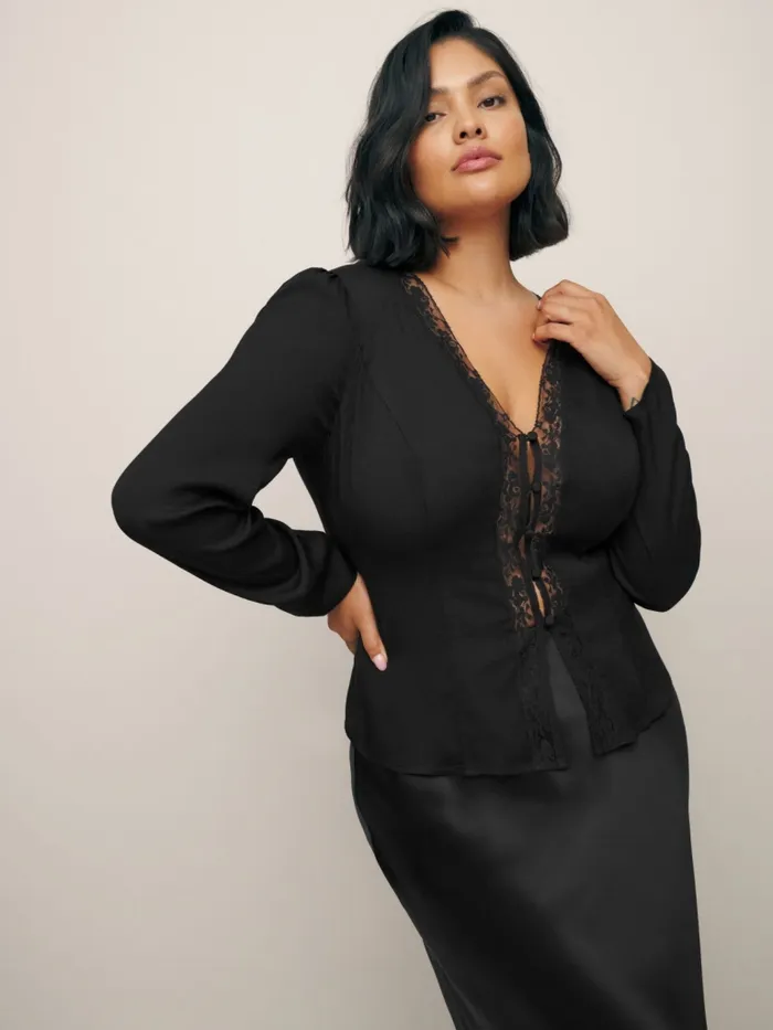 Reformation Tops Nadene Top Es Black 8211 Women