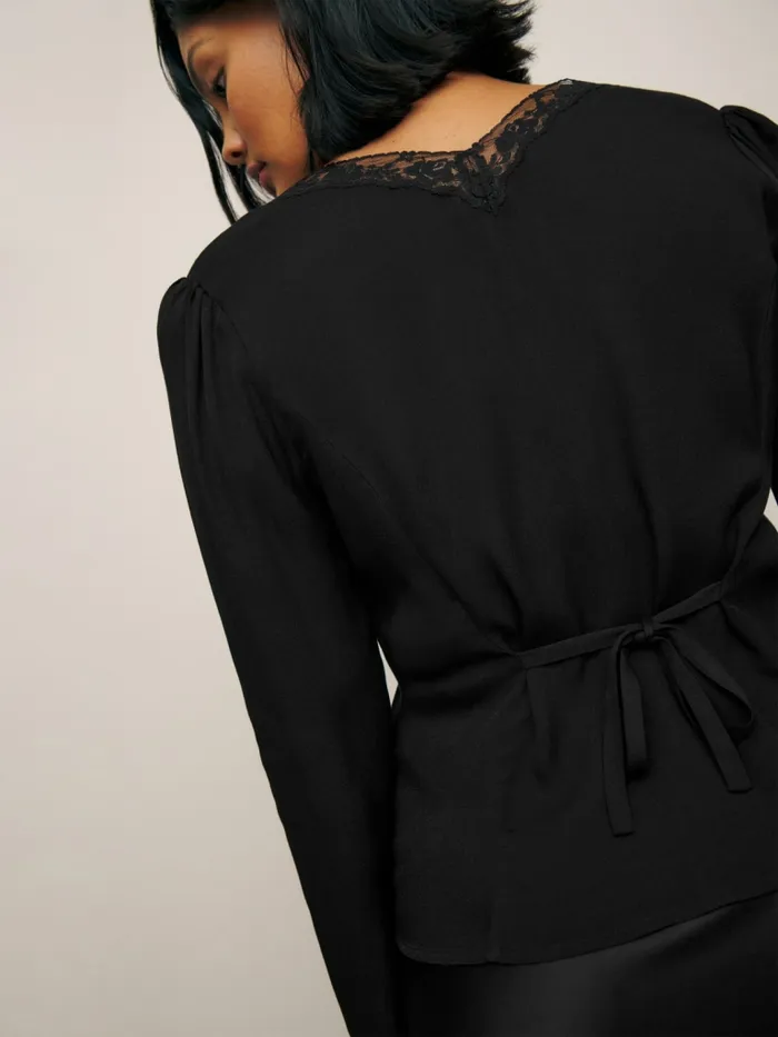 Reformation Tops Nadene Top Es Black 8211 Women