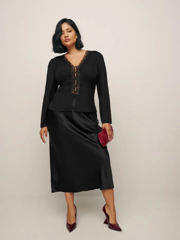 Reformation Tops Nadene Top Es Black 8211 Women