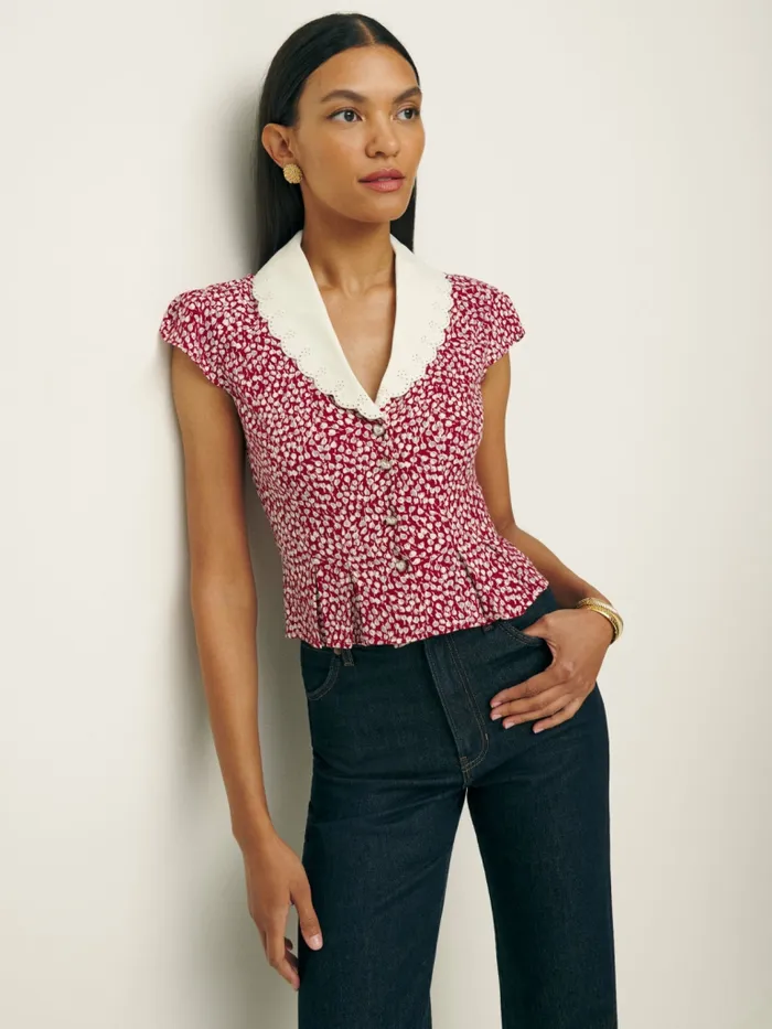 Reformation Tops Palermo Top Roja 8211 Women