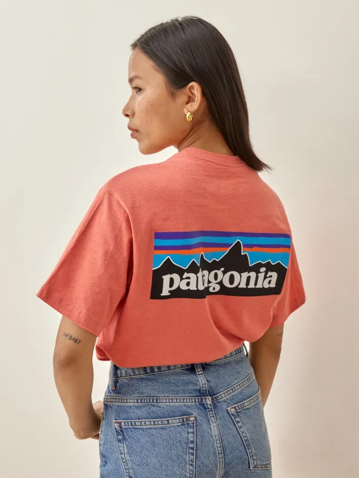 Reformation Tops Patagonia Men039s P6 Logo Responsibilitee Coho Coral 8211 Women