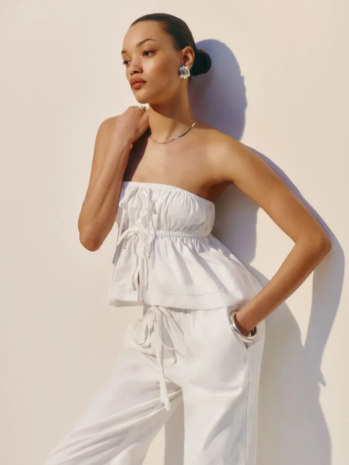 Reformation Tops Rowen Top White 8211 Women