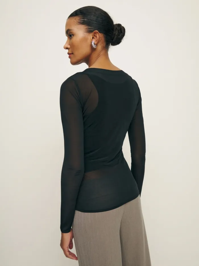 Reformation Tops Seline Knit Top Black 8211 Women
