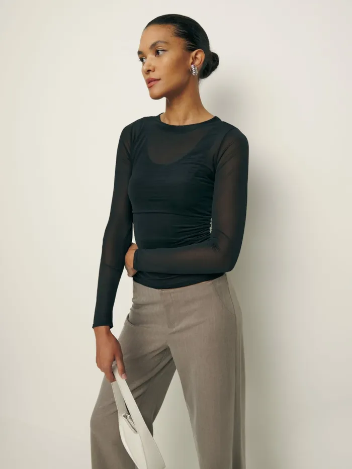 Reformation Tops Seline Knit Top Black 8211 Women