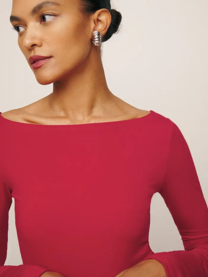 Reformation Tops Wiley Knit Top Lipstick 8211 Women
