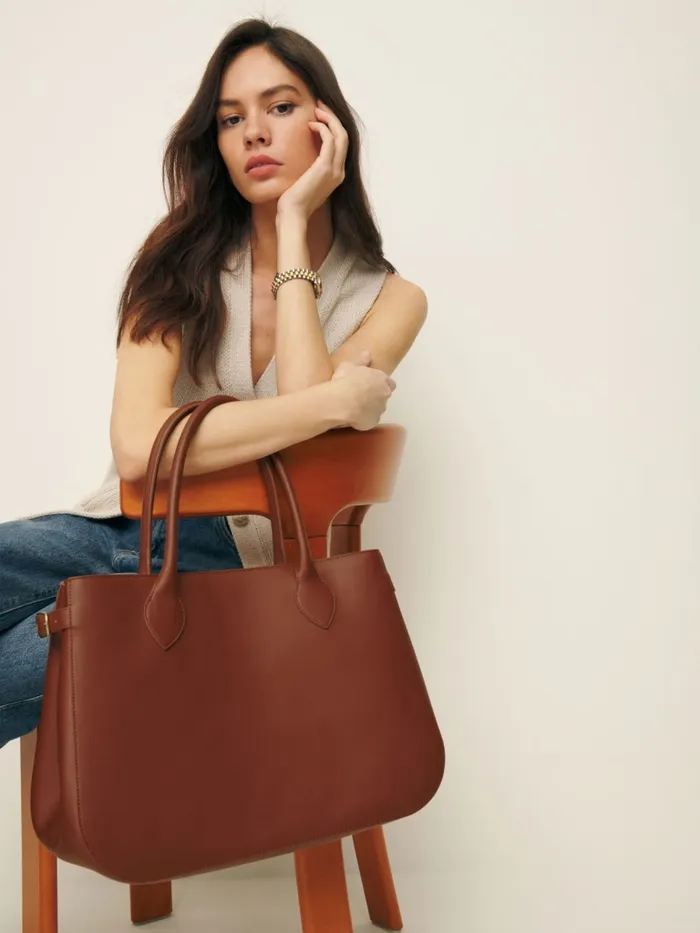 Reformation Totes Oversized Patrizia Bowling Bag Whiskey 8211 Women Reformation Totes Oversized Patrizia Bowling Bag Whiskey 8211 Women