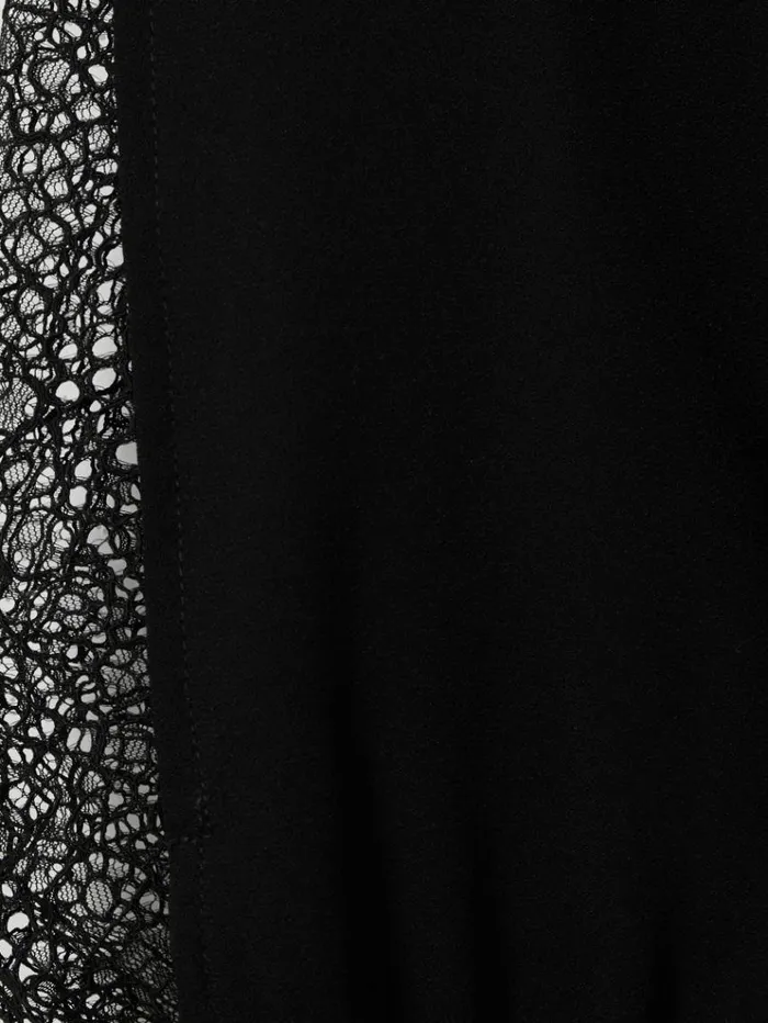 REISS Tops Women Lace Insert Blouse Black
