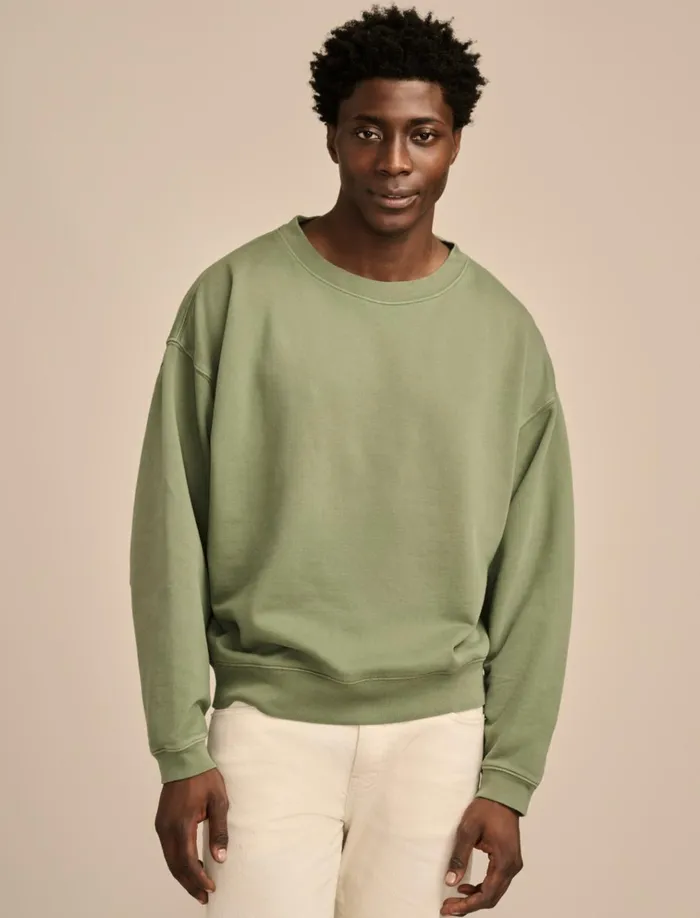 Relaxed Fleece Crew Laurel Wreath Men Lucky Brand Activewear